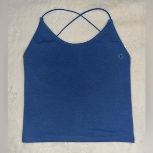 American Eagle Outfitters Blue Crop Tank Top